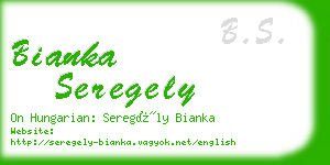 bianka seregely business card